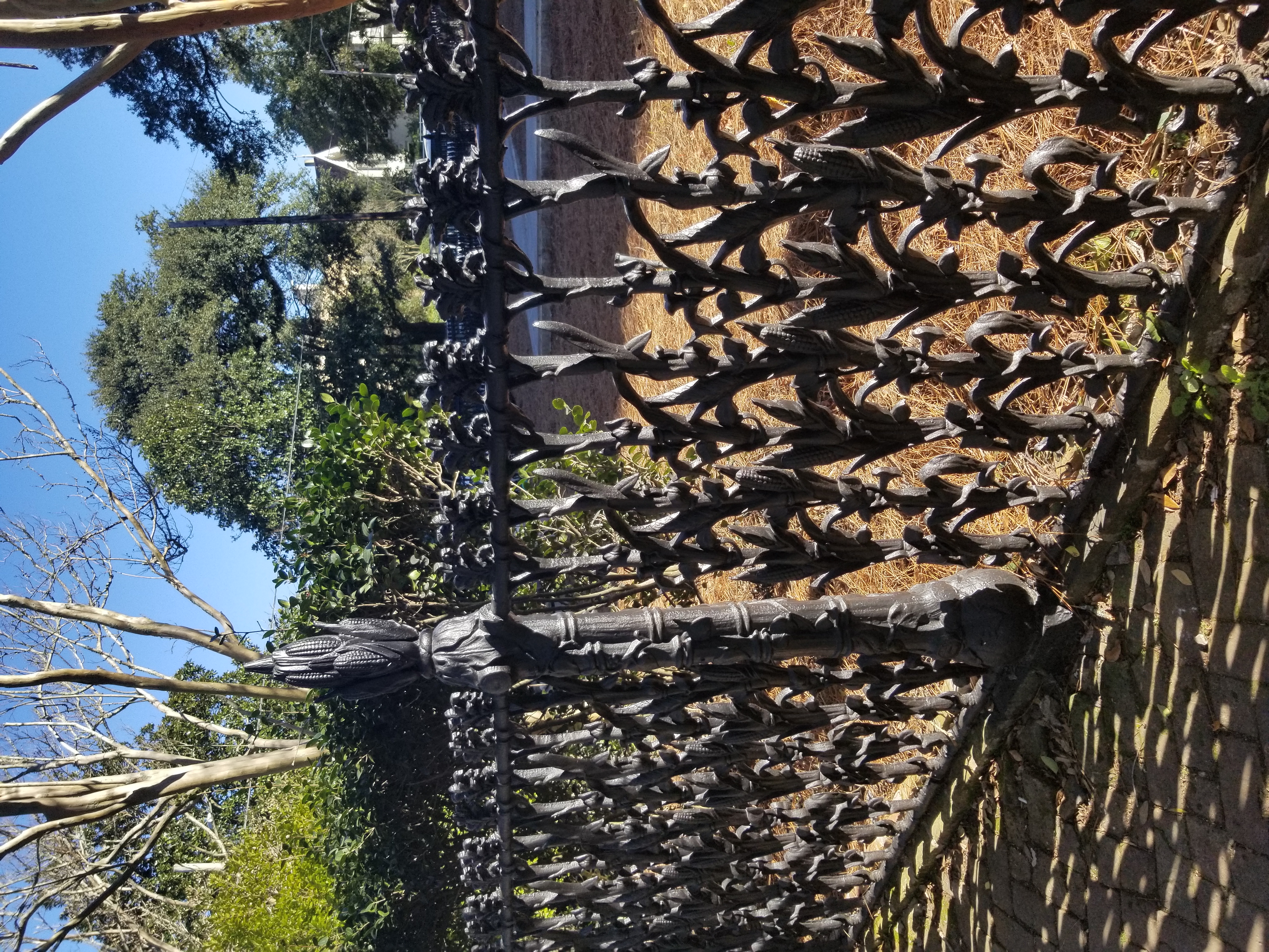 Beautiful corn fence in the Garden District of New Orleans