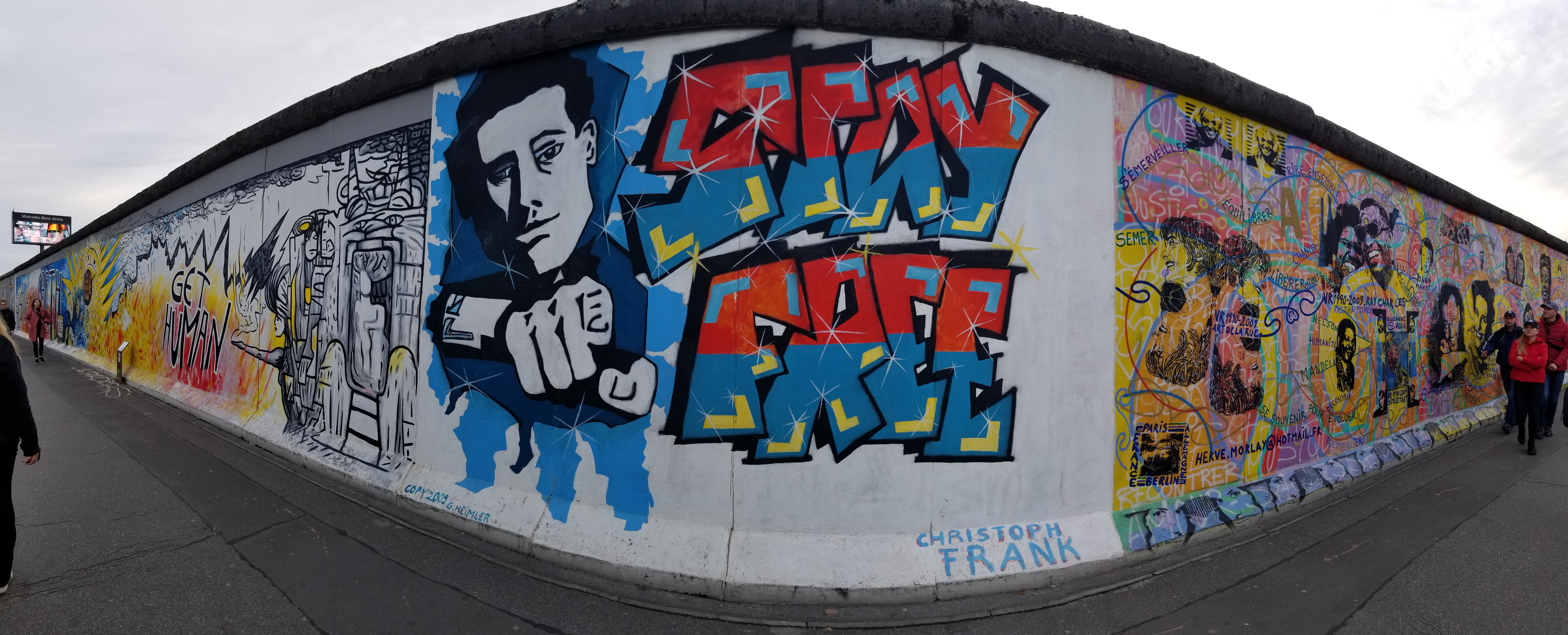 Murals on the Berlin Wall. East Side Gallery, Berlin