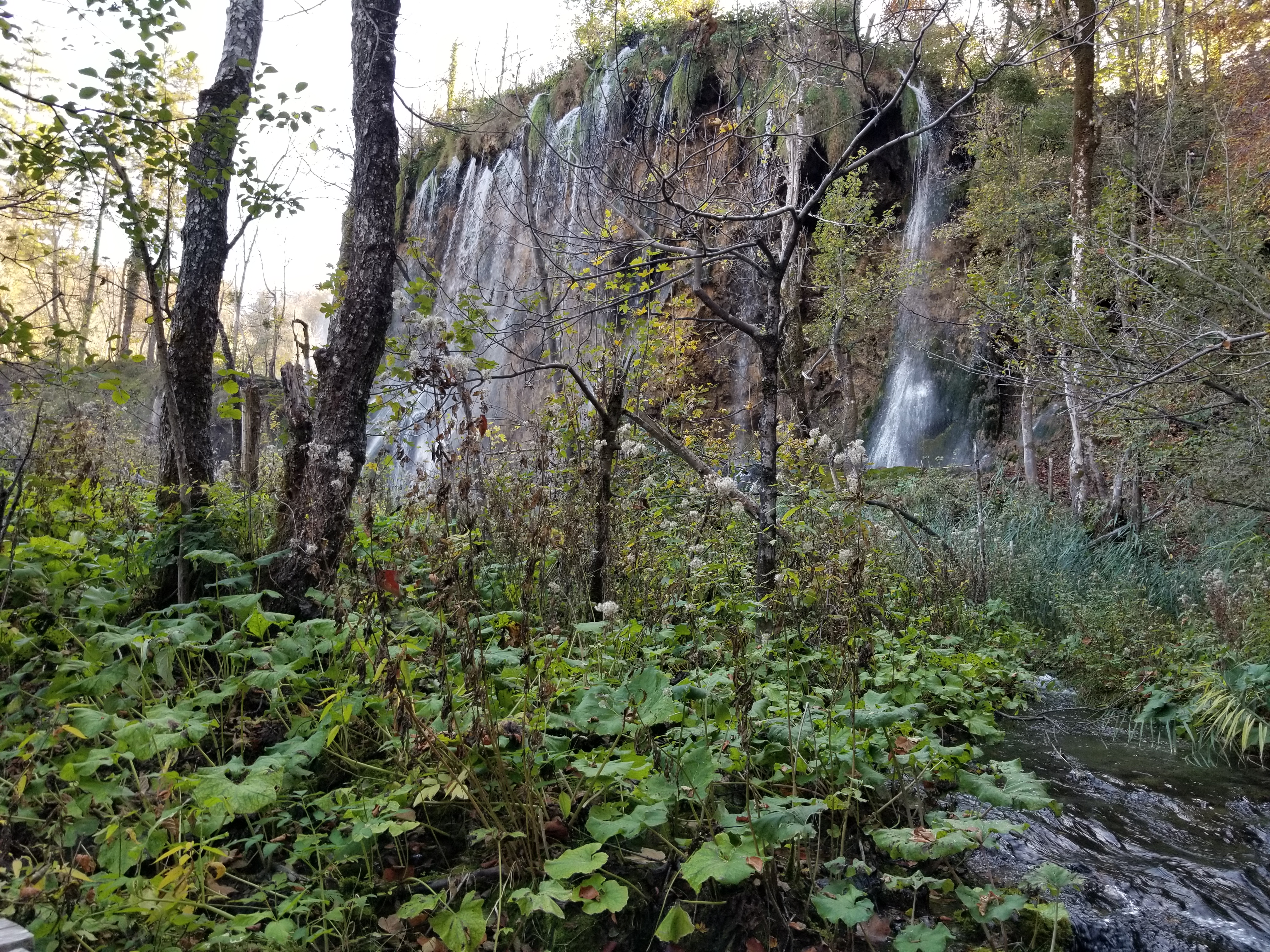 Waterfall in Plitvice Lakes National Park in Croatia