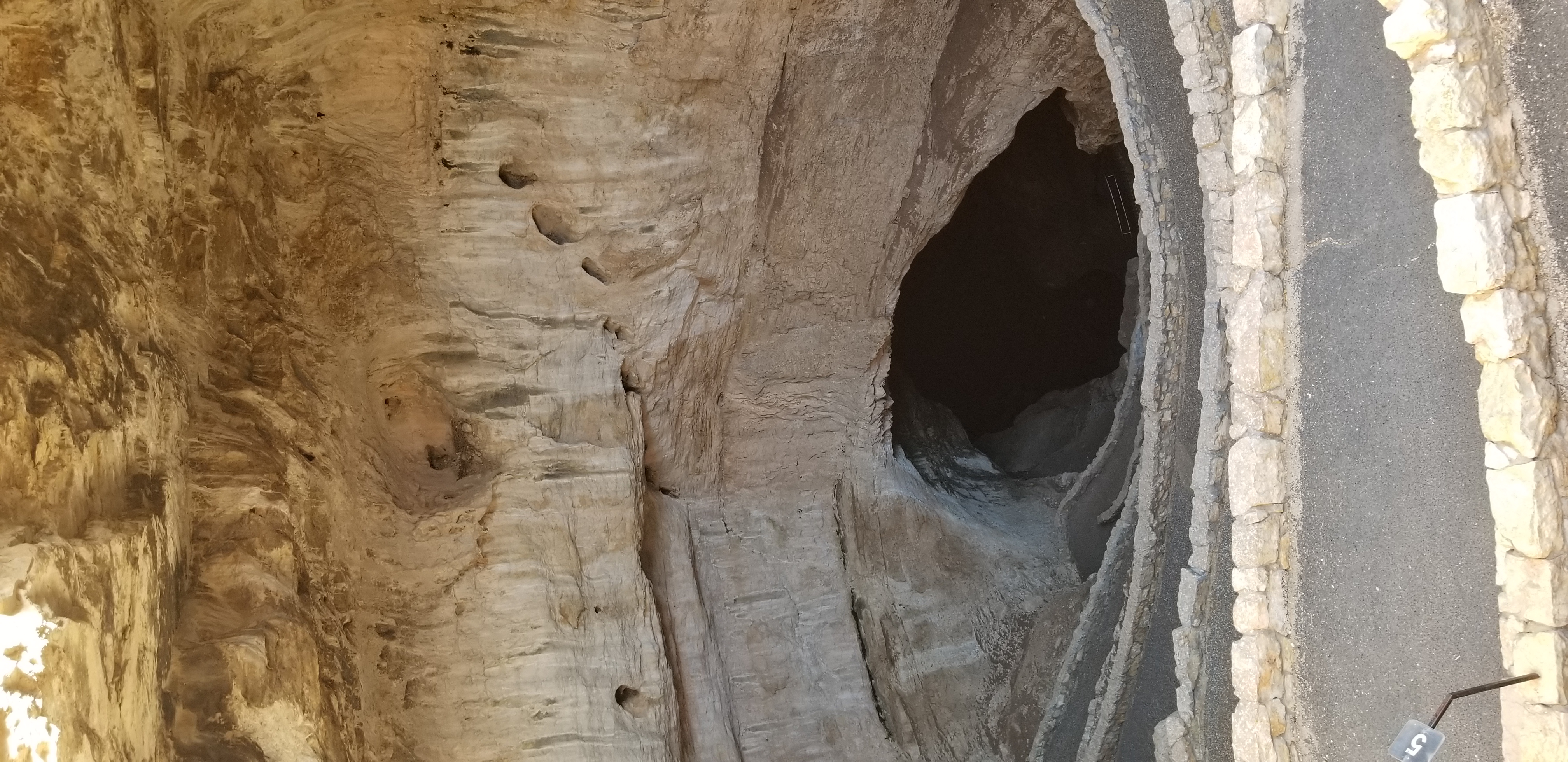 The entrance to Carlsbad Caverns. The switchbacks continue 800 feet further under the ground.