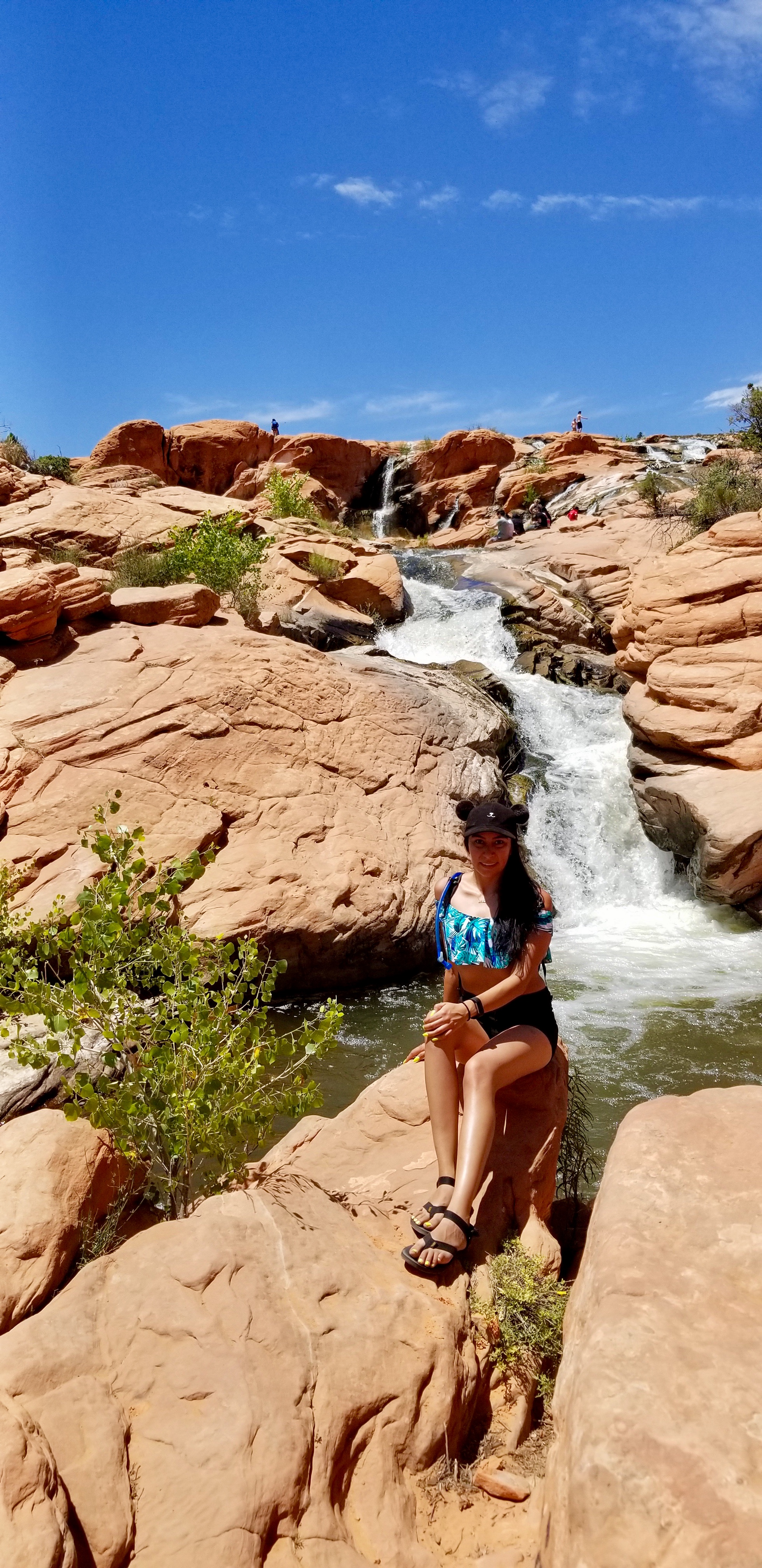 Gunlock State Park waterfalls south of the reservoir