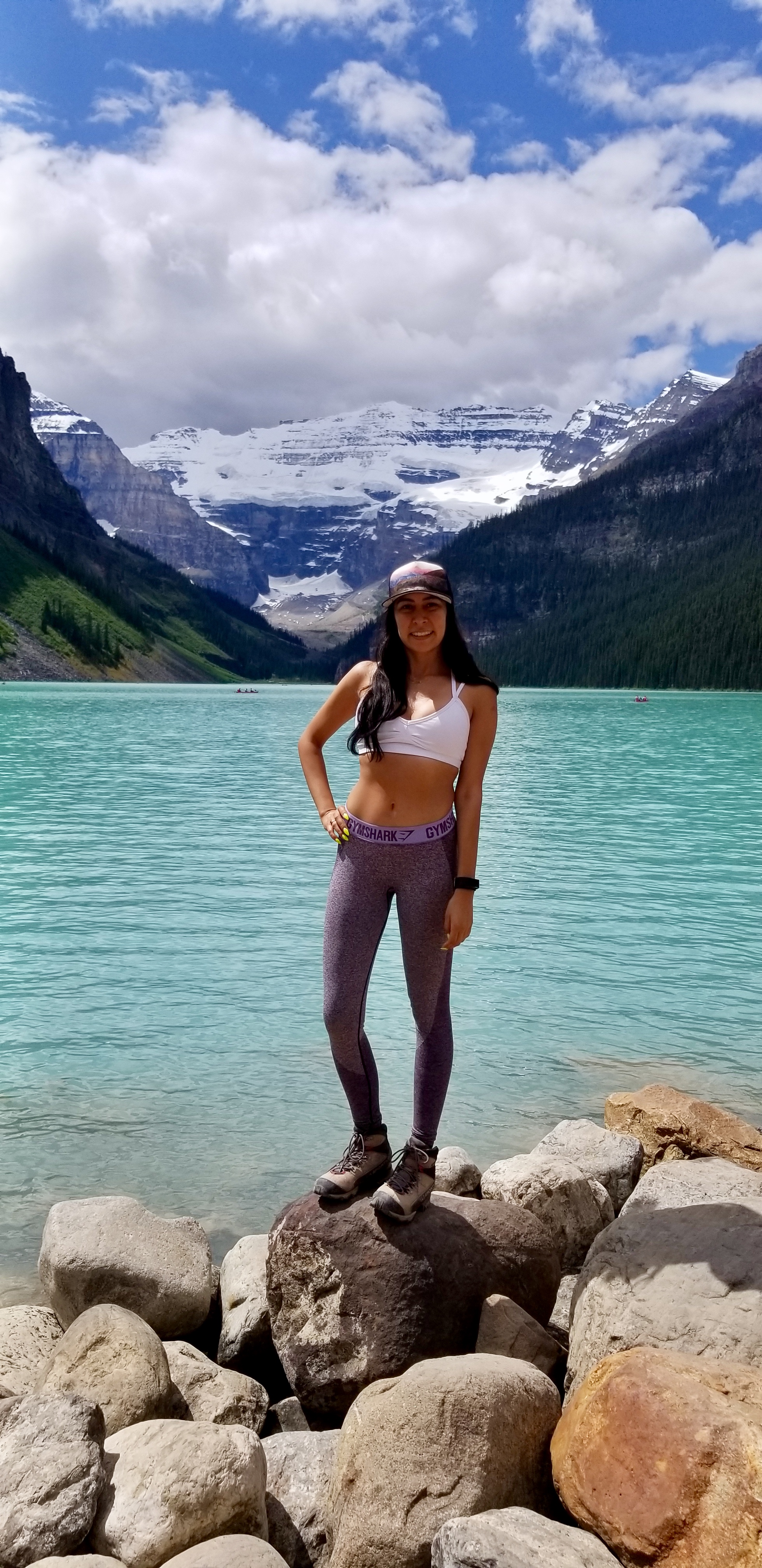 Turquoise waters created by glacial silt. Lake Louise in Banff NP