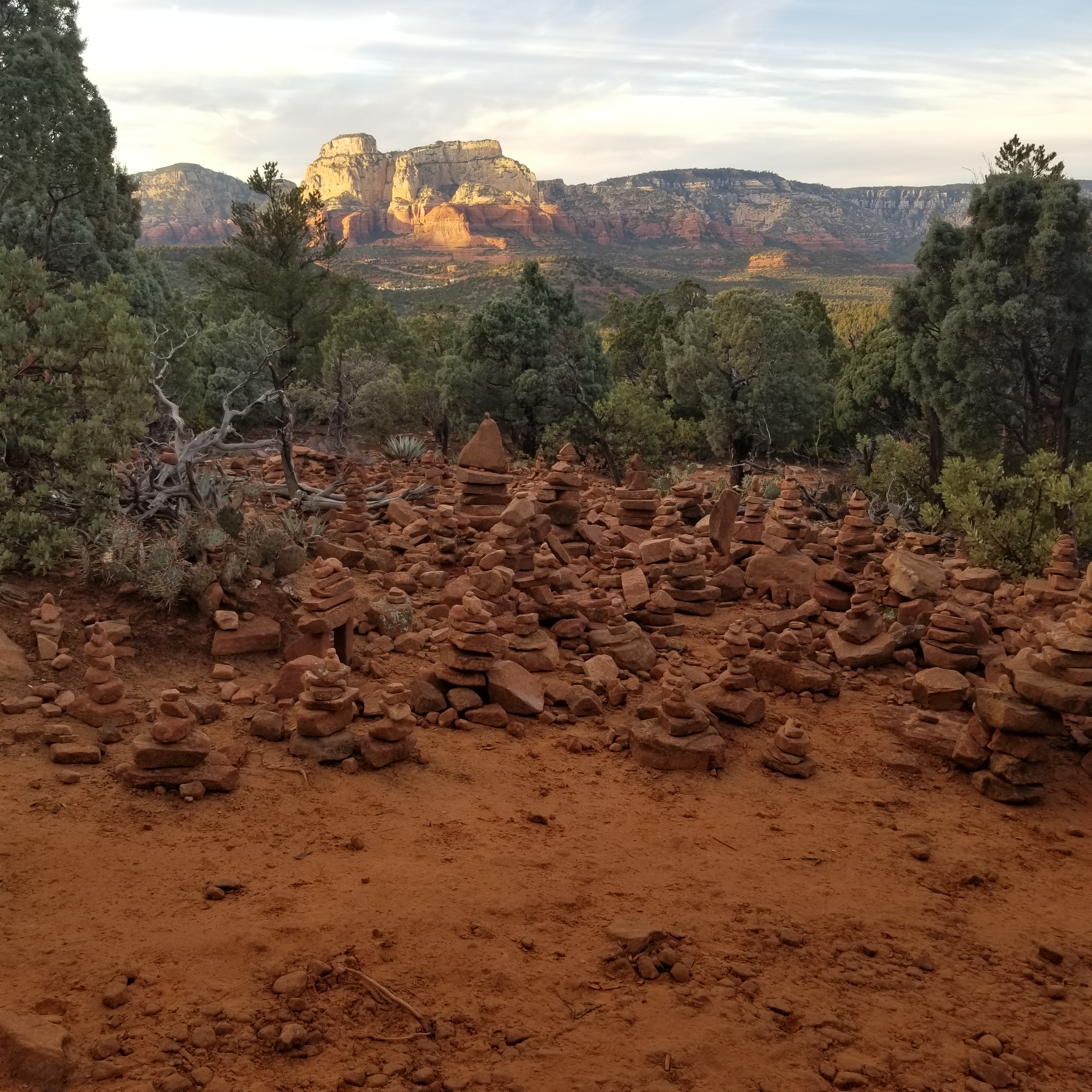 Cairn field in Sedona, Arizona