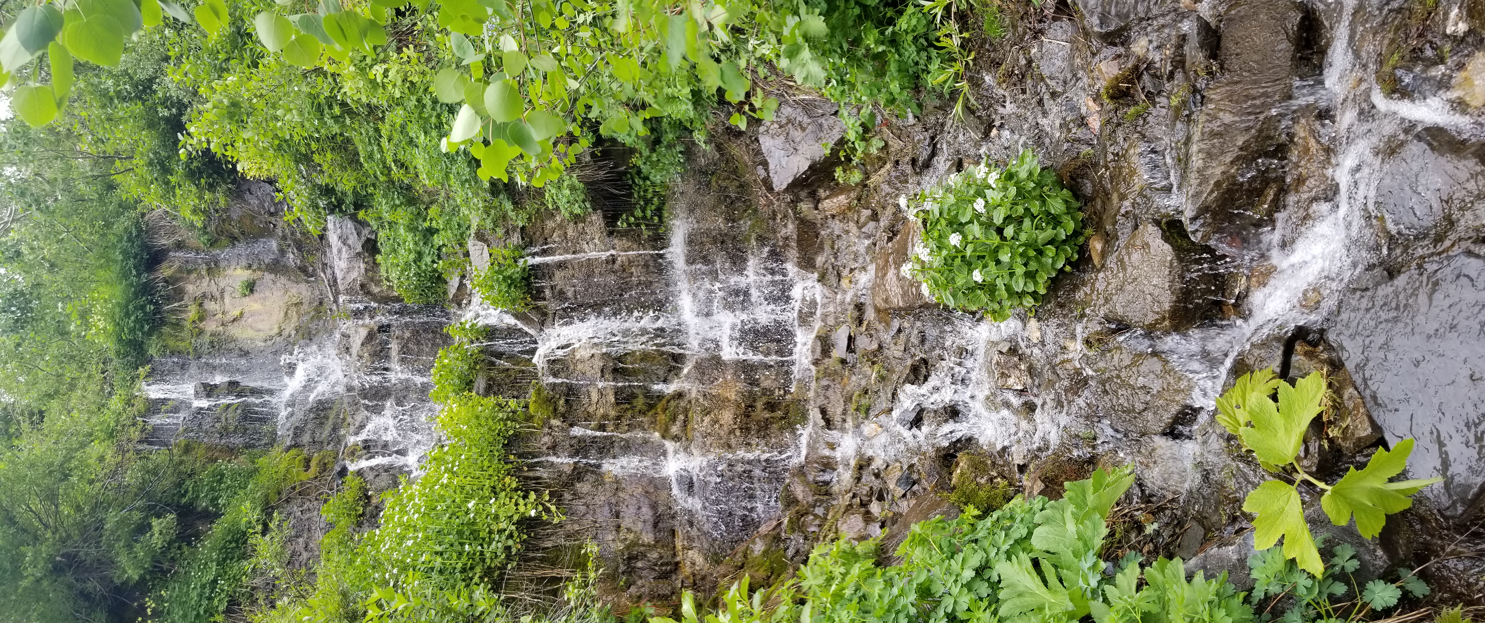 Beautiful waterfall in the mountains above Provo