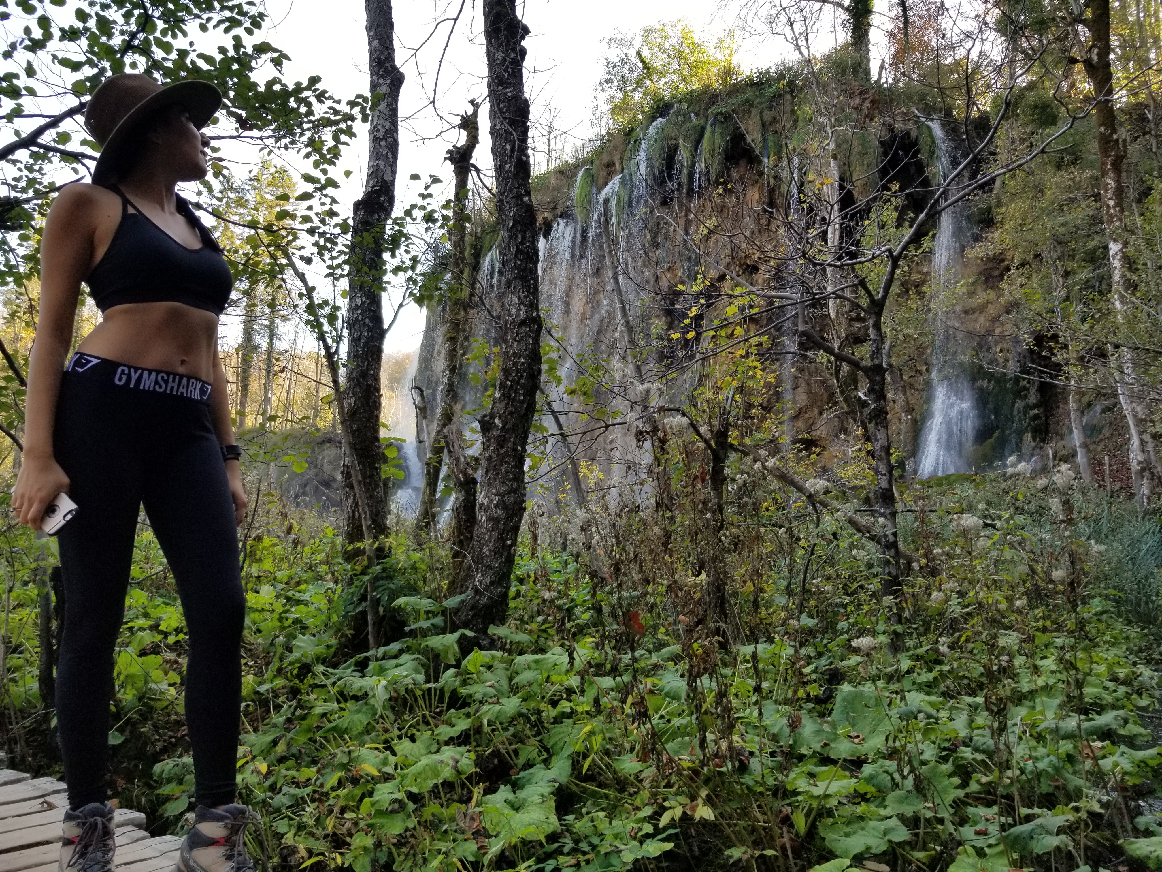 Waterfall in Plitvice Lakes National Park in Croatia