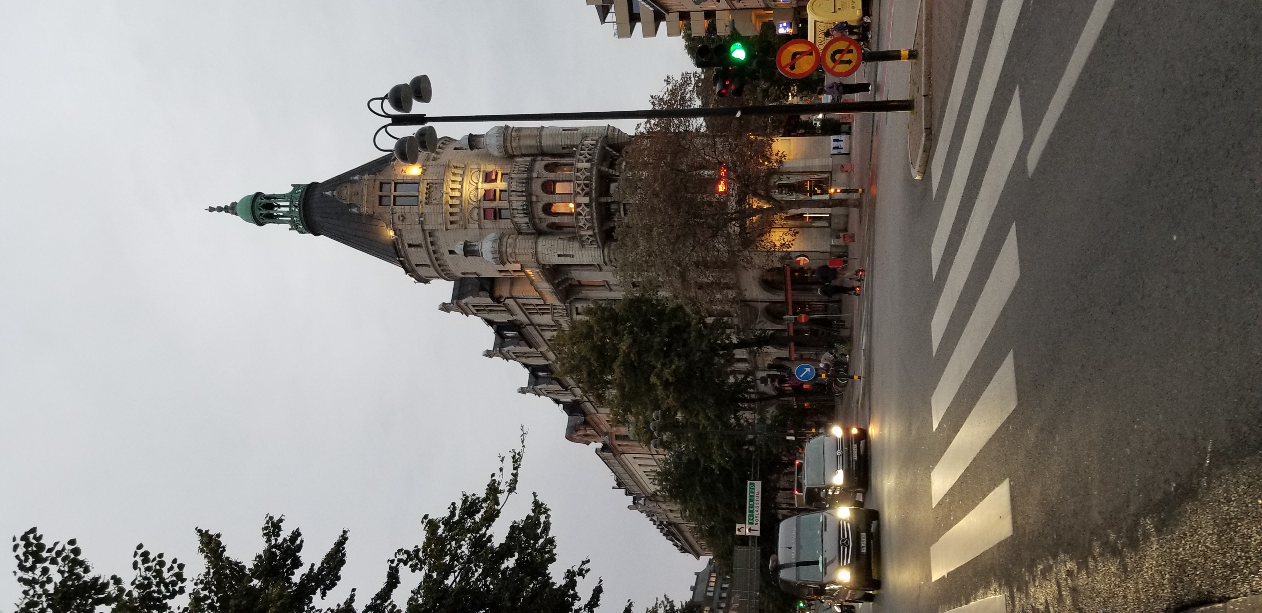 Another apartment building that looks like a castle. Stockholm, Sweden