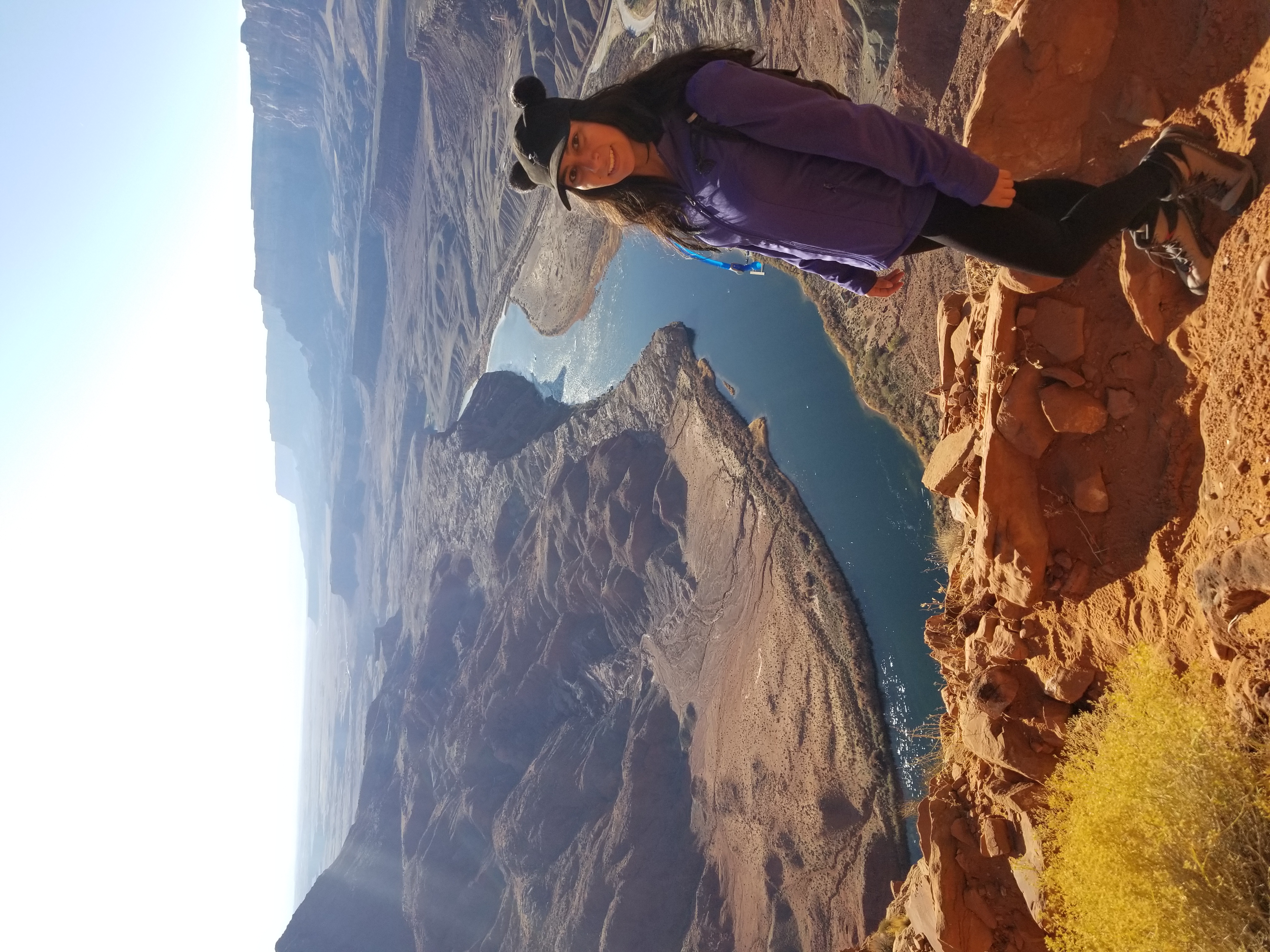 View of the Colorado River from Spencer Trail in Arizona. The beginning of the Grand Canyon