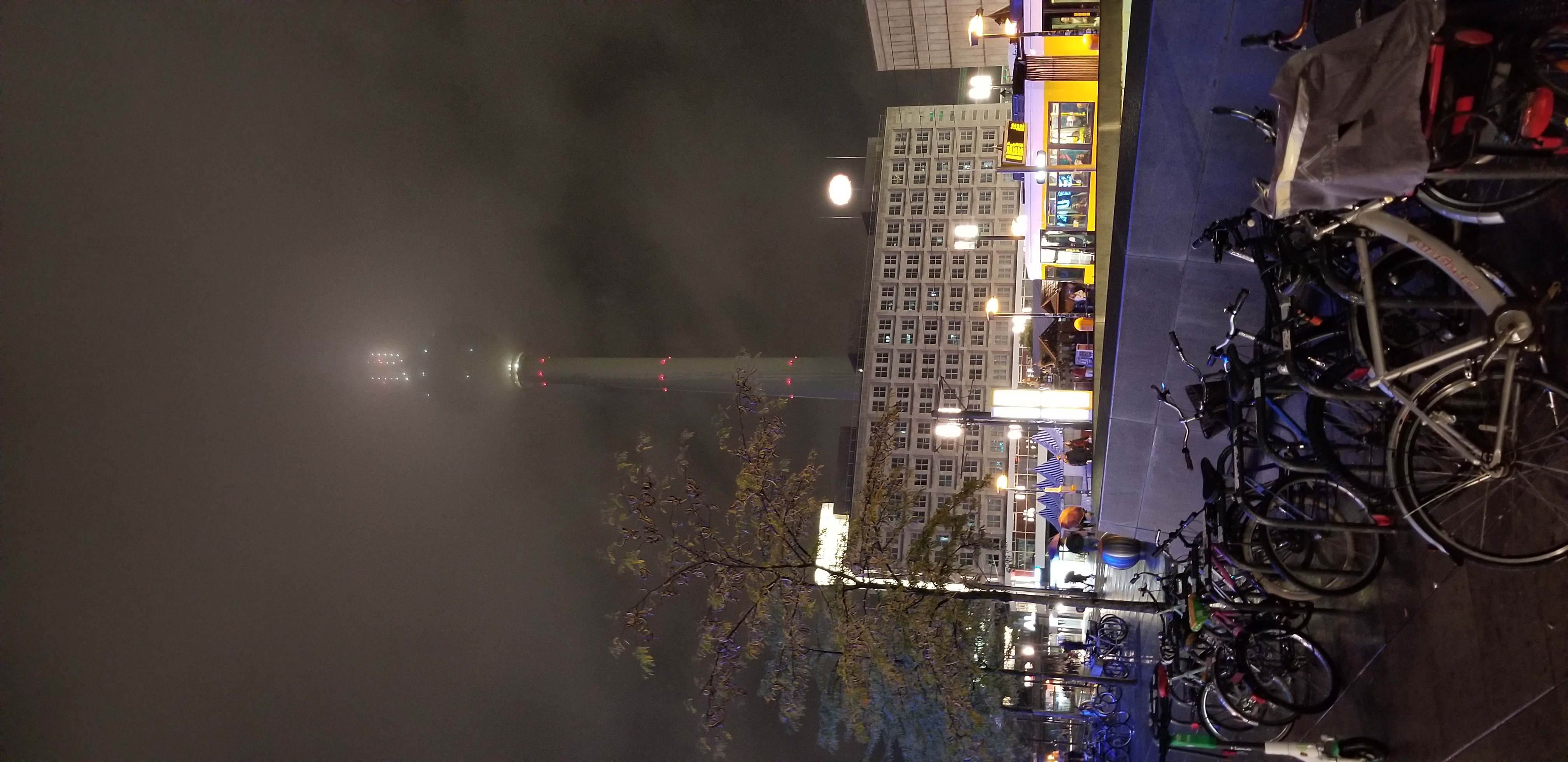 Berlin TV Tower shrouded in fog