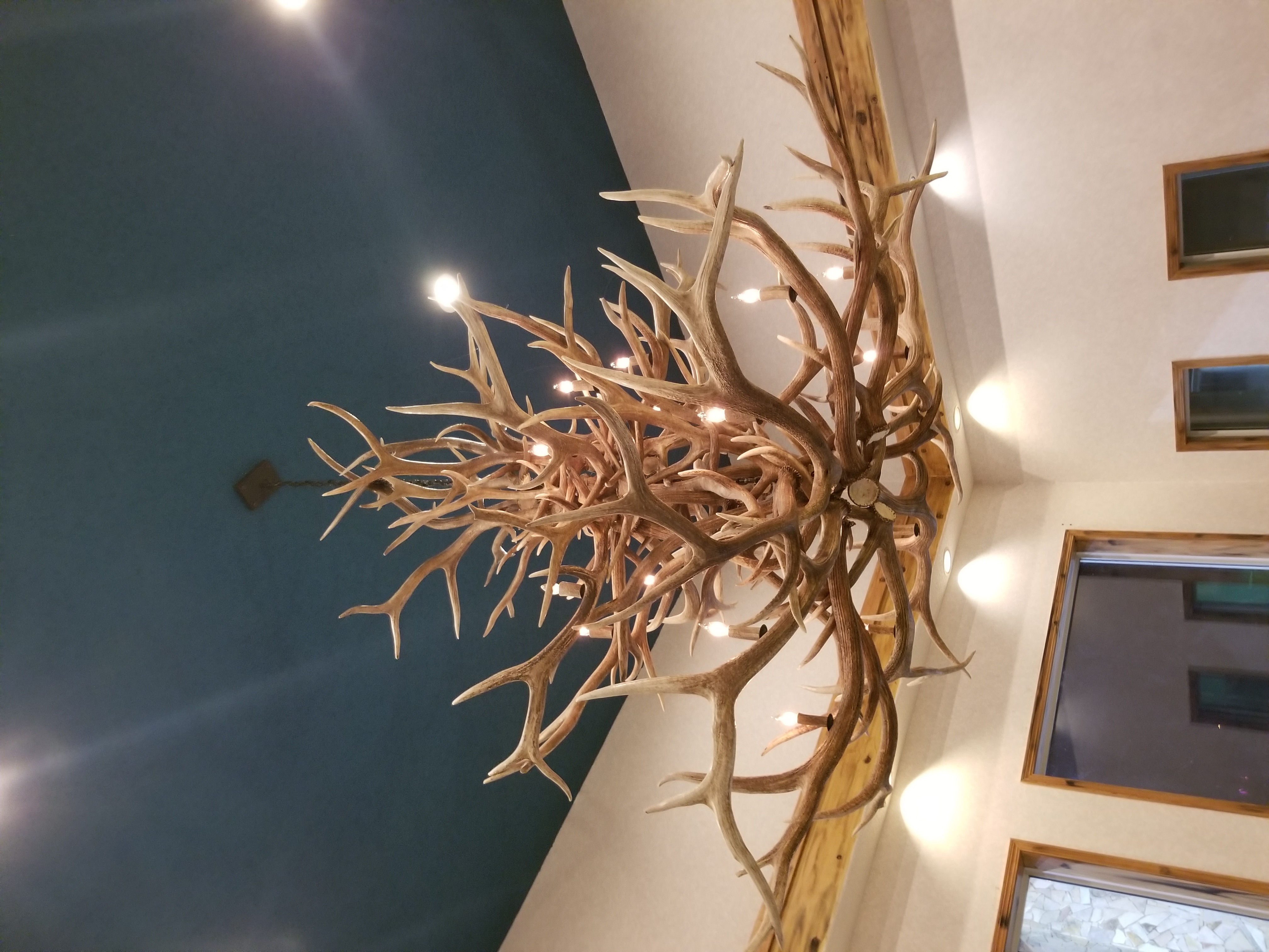 A chandelier made out of antlers. A "chantlerlier" if you will.