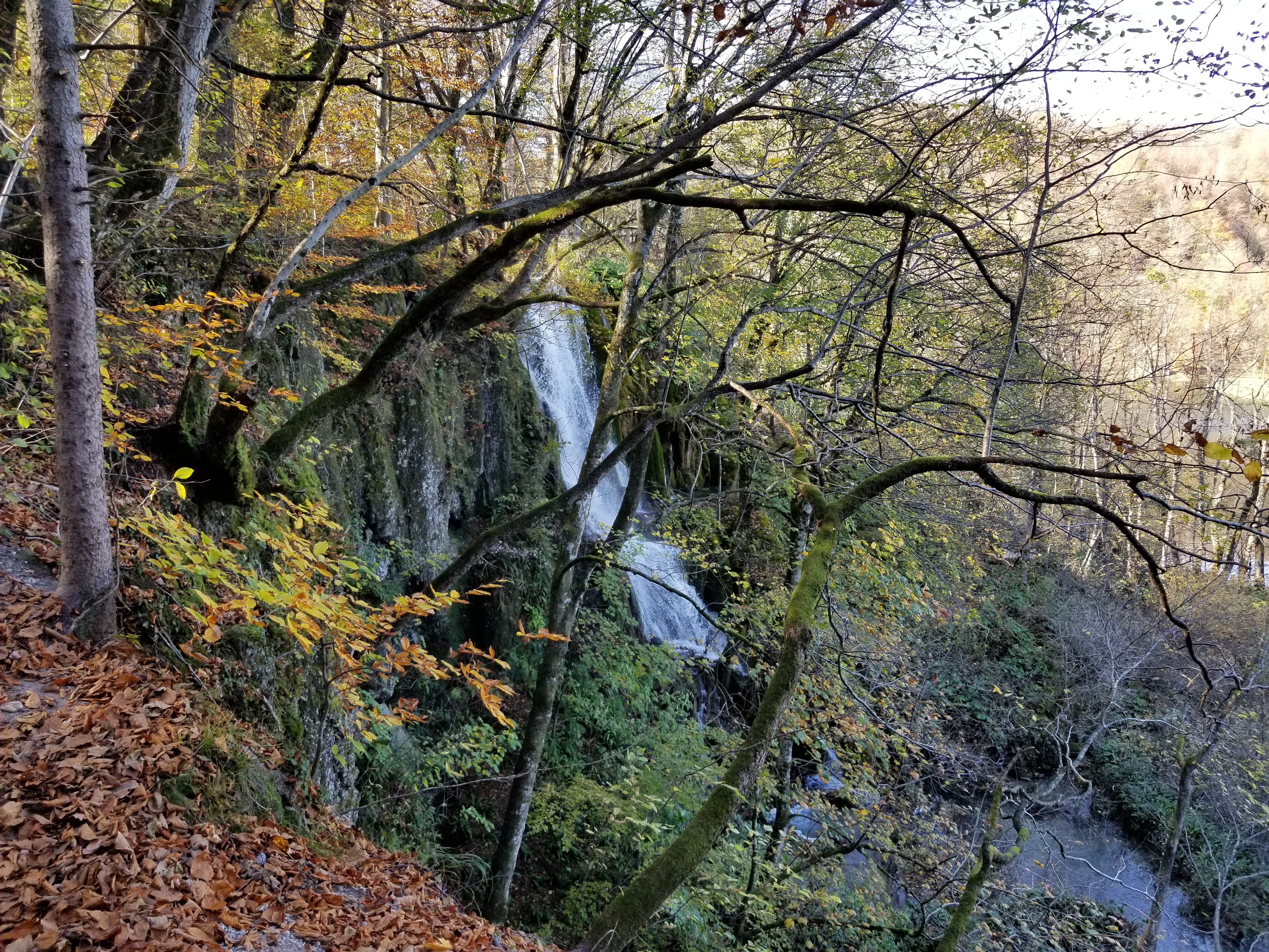 Waterfall in Plitvice Lakes National Park in Croatia