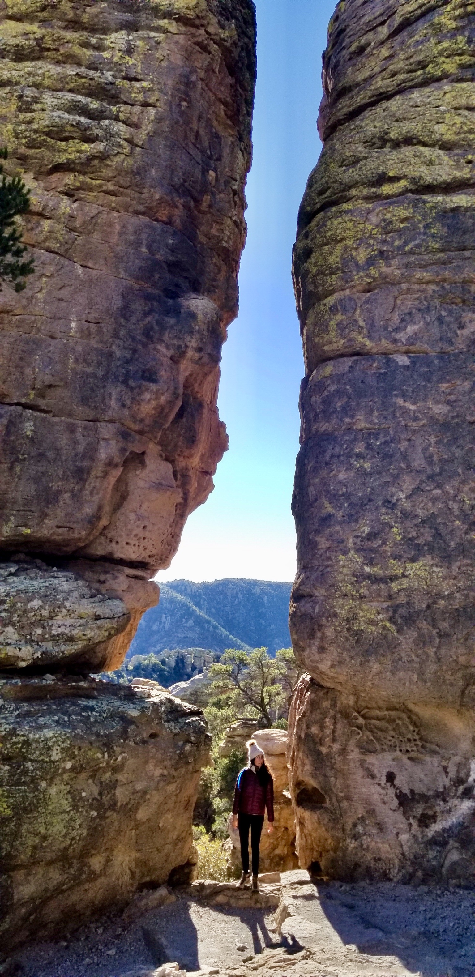 Hiking through the Grottoes in Chiricahua National Monument, Arizona