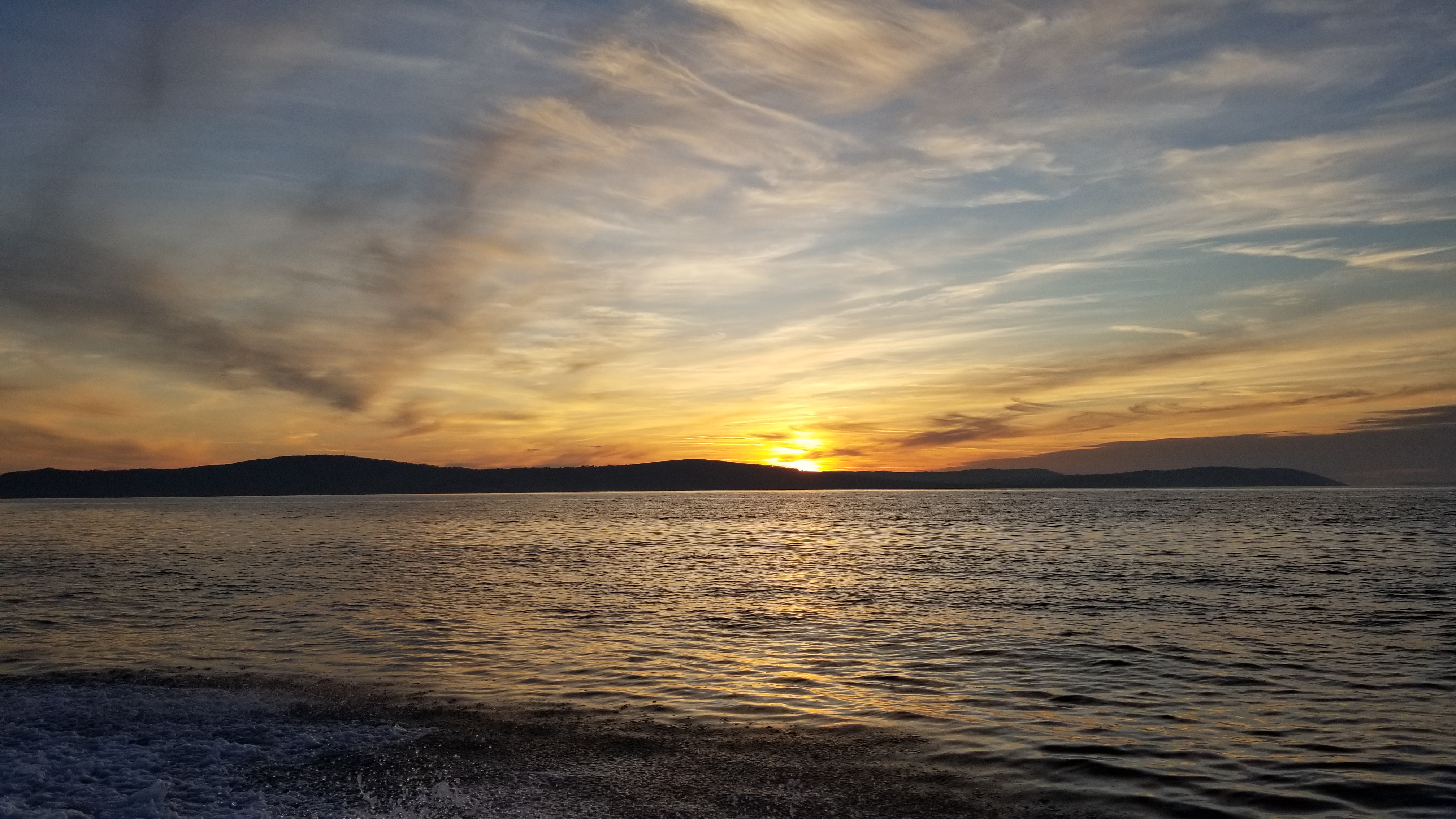 Sunset off the coast of a Croatia