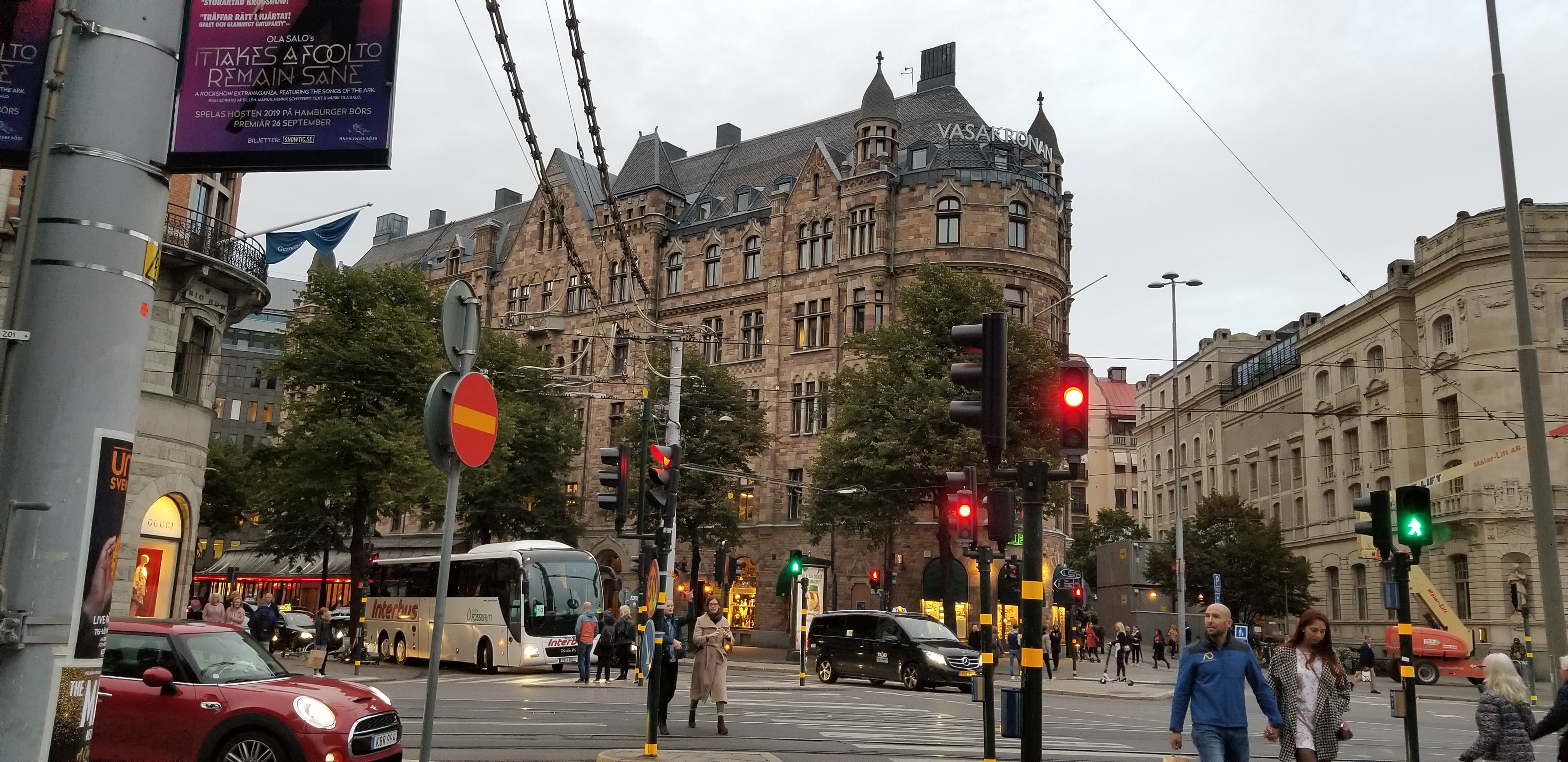 Apartment building that looks like a castle. Stockholm, Sweden