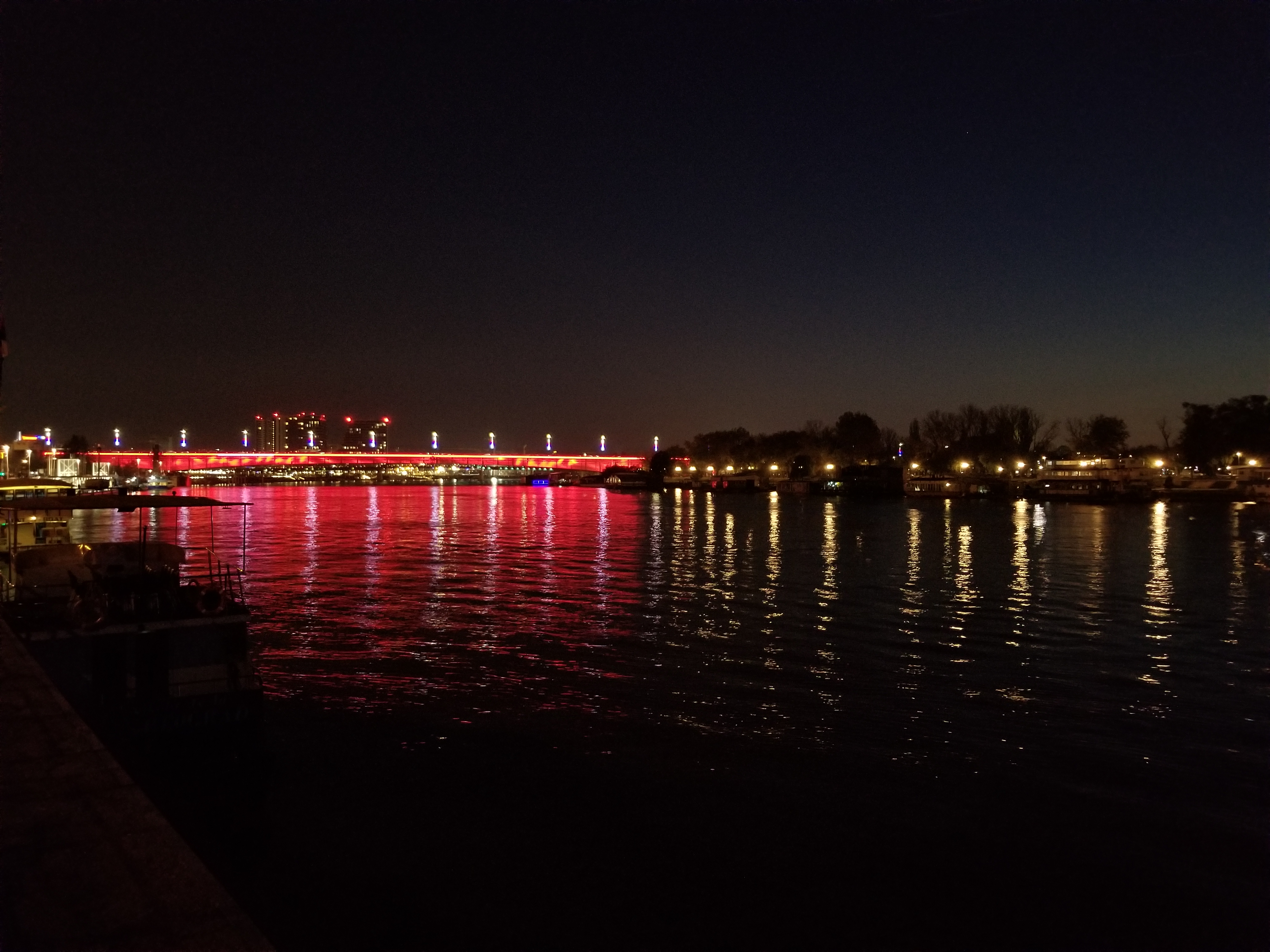 Confluence of the Sava and Danube rivers in Belgrade