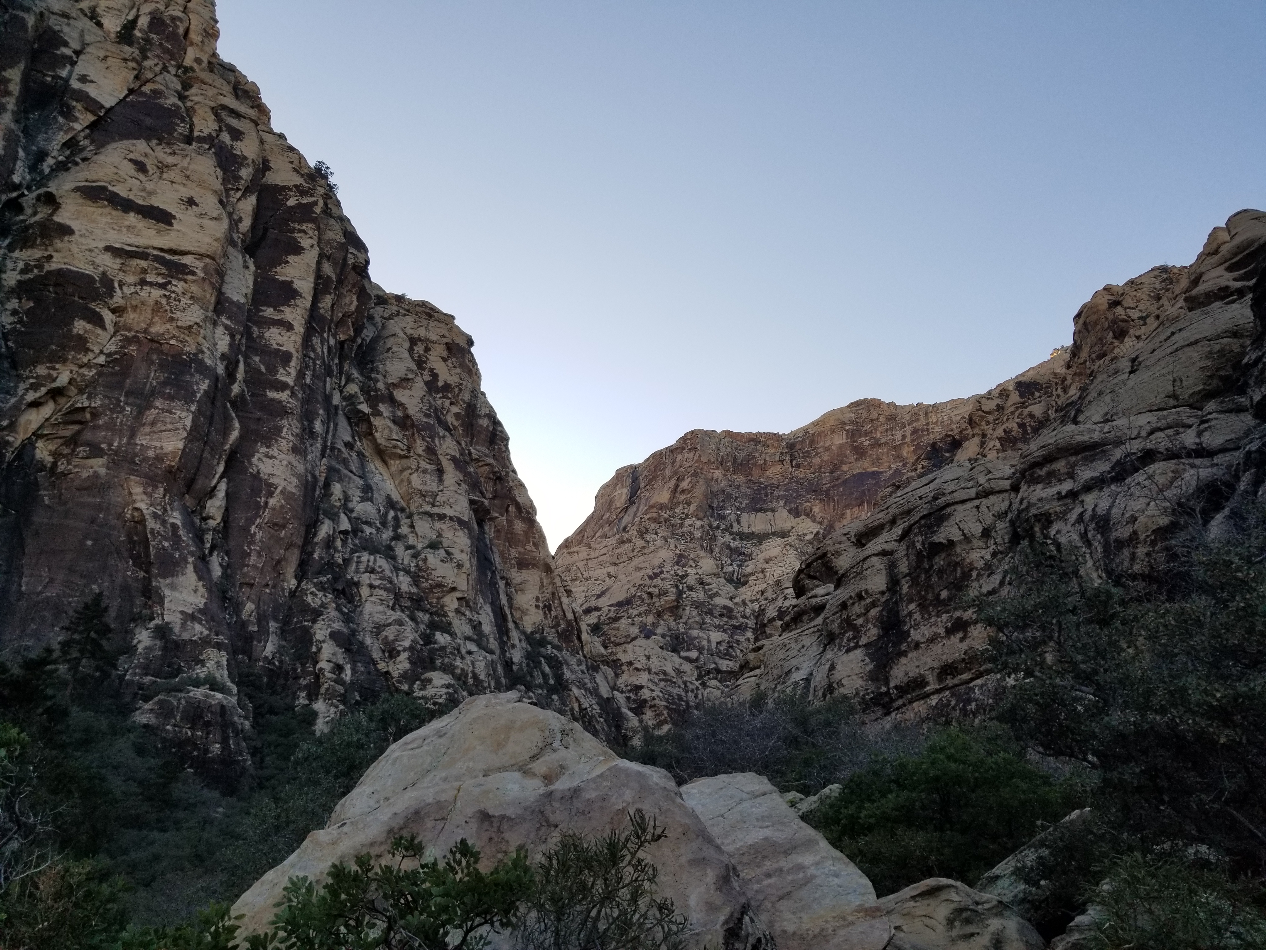 Red Rock Canyon at sundown.