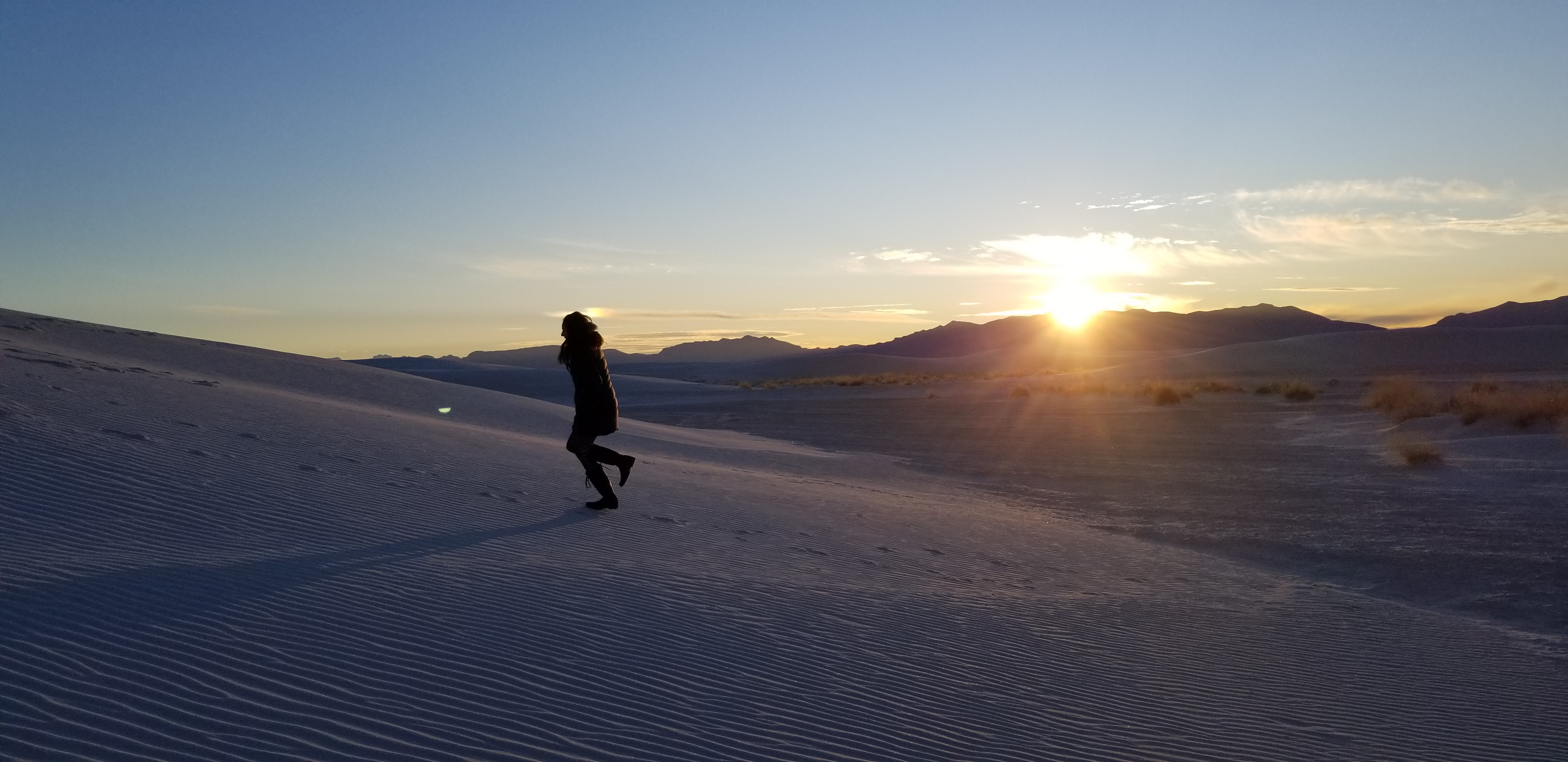 Sunset at White Sands National Monument the day before it became a national park.