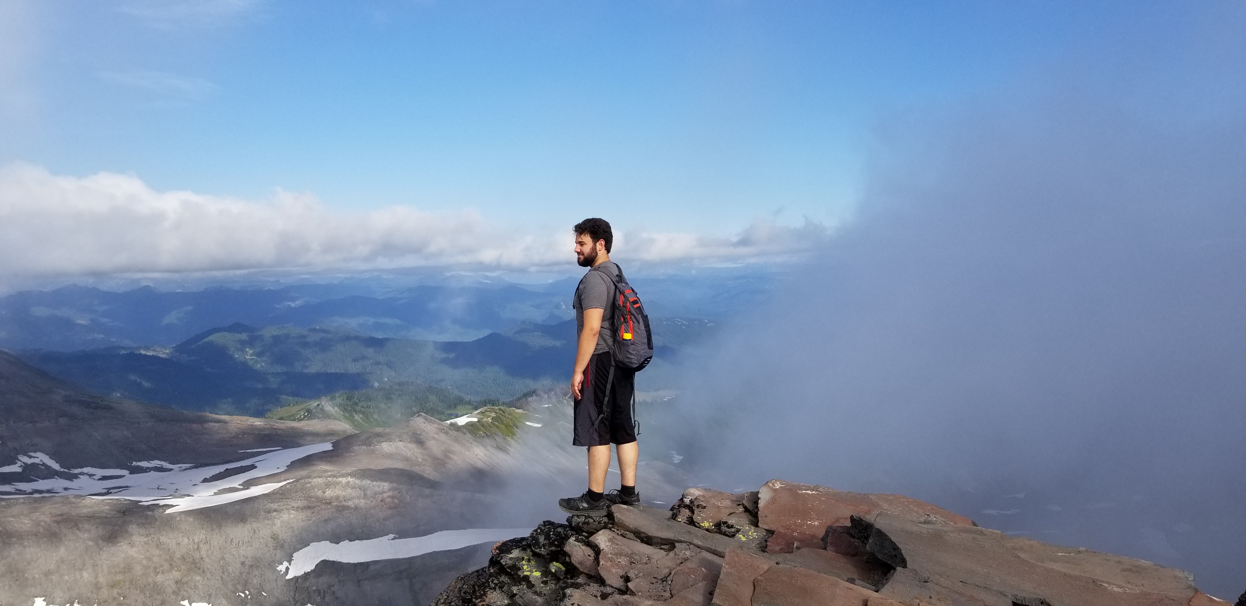 Admiring the view from mount Rainier