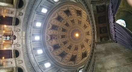 Inside of Frederick's Church in Copenhagen