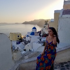 Some of the blue and white domed buildings that the Cycladic islands are infamous for.