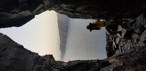 Hiking trail in Santorini, Greece