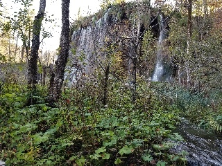 Waterfall in Plitvice Lakes National Park in Croatia