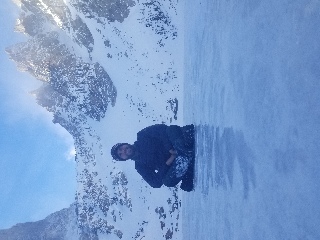 Cooling off on Emerald Lake in Rocky Mountain National Park