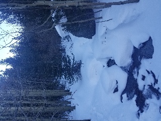 Semi frozen river in Rocky Mountain NP