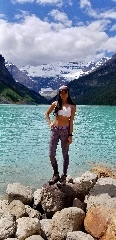 Turquoise waters created by glacial silt. Lake Louise in Banff NP