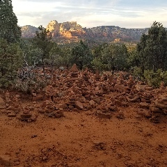 Cairn field in Sedona, Arizona