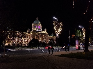 The Serbian Parliament building in Belgrade