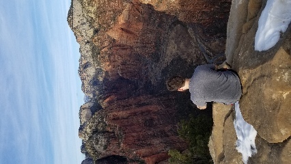 Admiring the views. We saw a California Condor soaring above us in the sky. Maybe it saw us as easy targets? Not today Condor, not today.