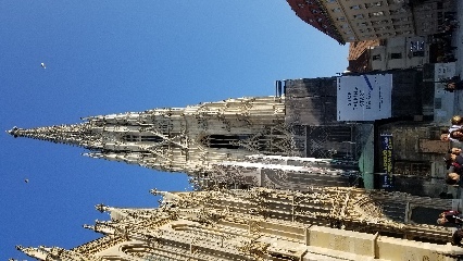 Outside of an ornate church in Vienna