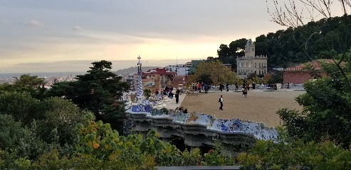 View of the city from Park Guell in Barcelona