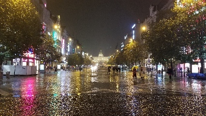 Prague at night