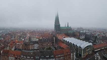 Lübeck from a church spire