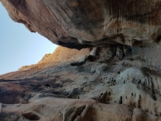 A slot canyon in Valley of Fire State Park. During heavy rains, these slot canyons can fill to the top with water.