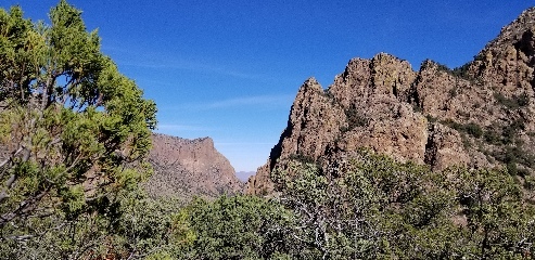 Lost Mine Canyon trail in Big Bend National Park, TX