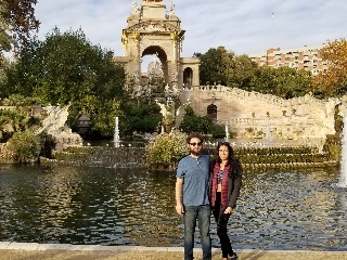 Beautiful fountain in Ciutadella Park in Barcelona