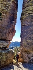 Hiking through the Grottoes in Chiricahua National Monument, Arizona