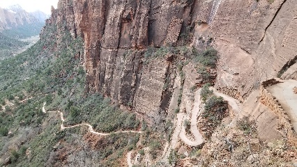 Went up those switchbacks and several more to get to the cliff on Angel's Landing trail