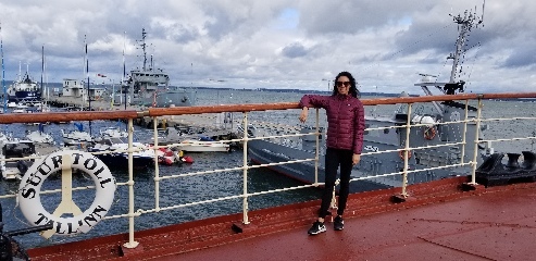 On the icebreaker Suur Tõll at the a seaplane museum in Tallinn