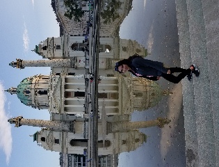 Zelzah in front of Karl's Church in Vienna