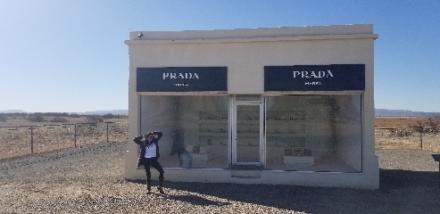 A tiny Prada store in the middle of nowhere in west Texas. The next nearest structure was many miles away.